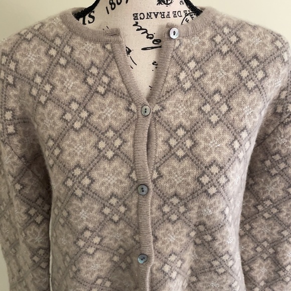 *Host Pick* Cottagecore Nordic Design Wool Grandma Cardigan SZ L EUC - Picture 3 of 10